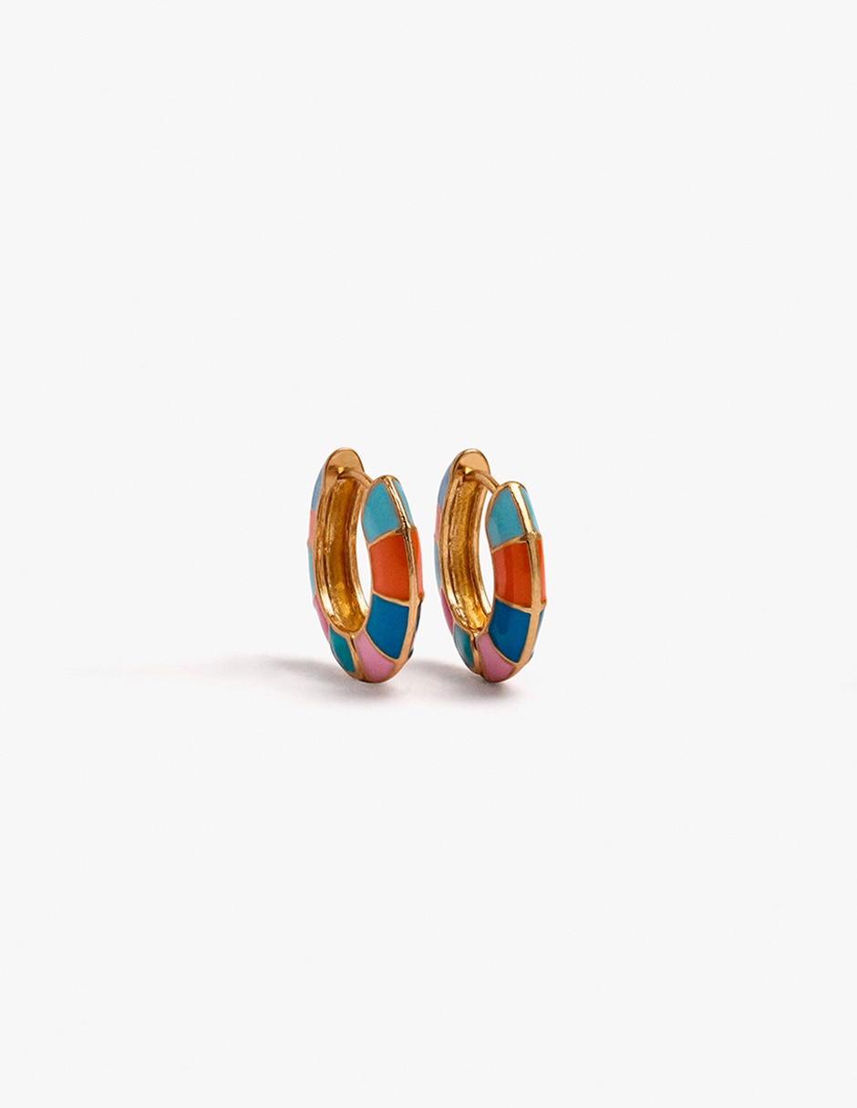 Aretes largos bandana bay con acabado mate 1