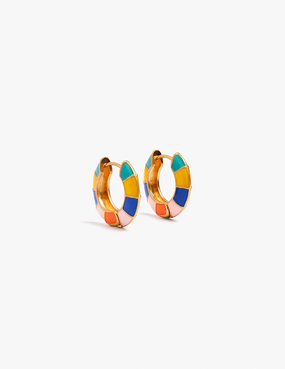 Aretes largos bandana bay con acabado mate Aretes largos bandana bay con acabado mate