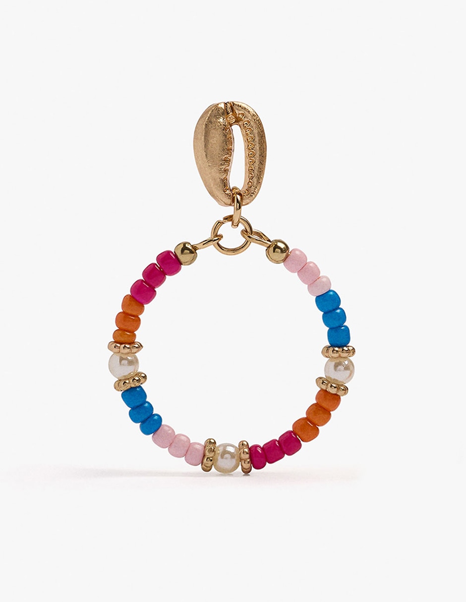 Aretes largos Bandana Bay con acabado mate 3
