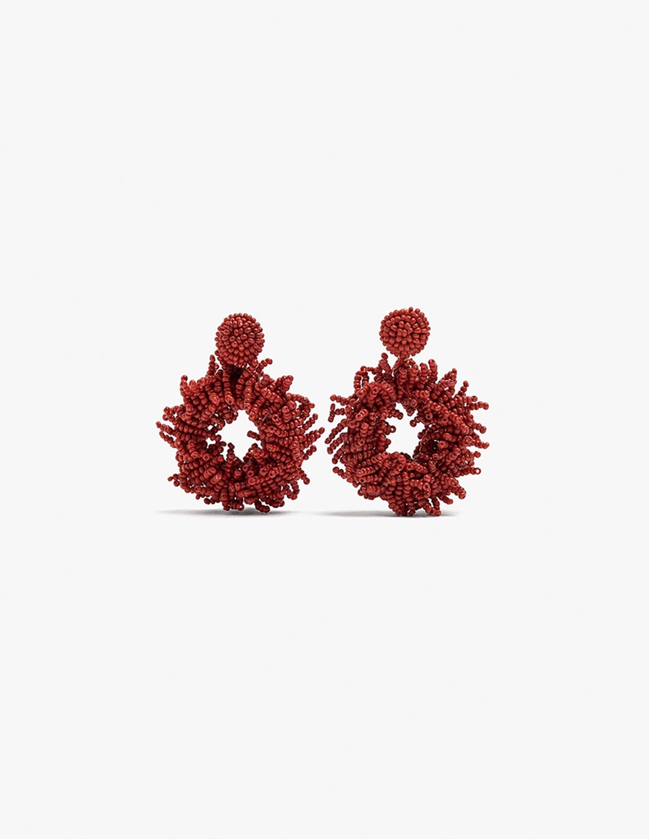 Aretes largos kruger land con acabado mate