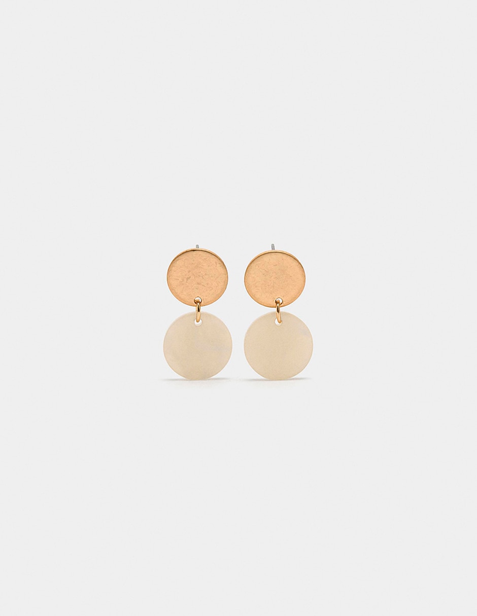 Aretes largos golden basics extra con acabado mate
