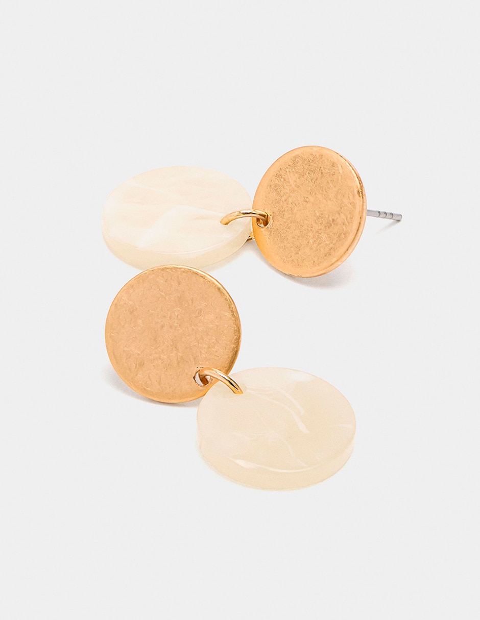 Aretes largos golden basics extra con acabado mate 2