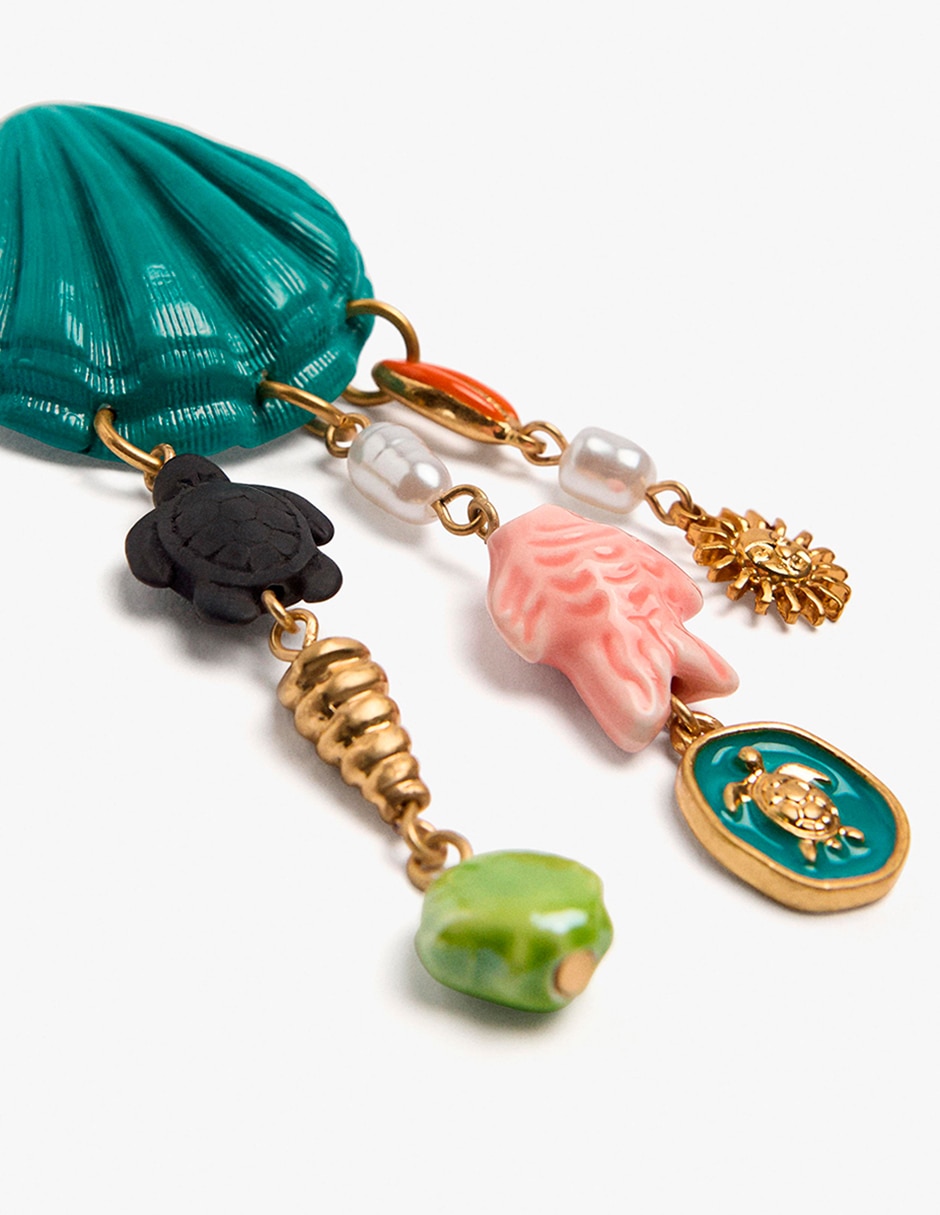 Aretes largos bandana bay con acabado mate 2