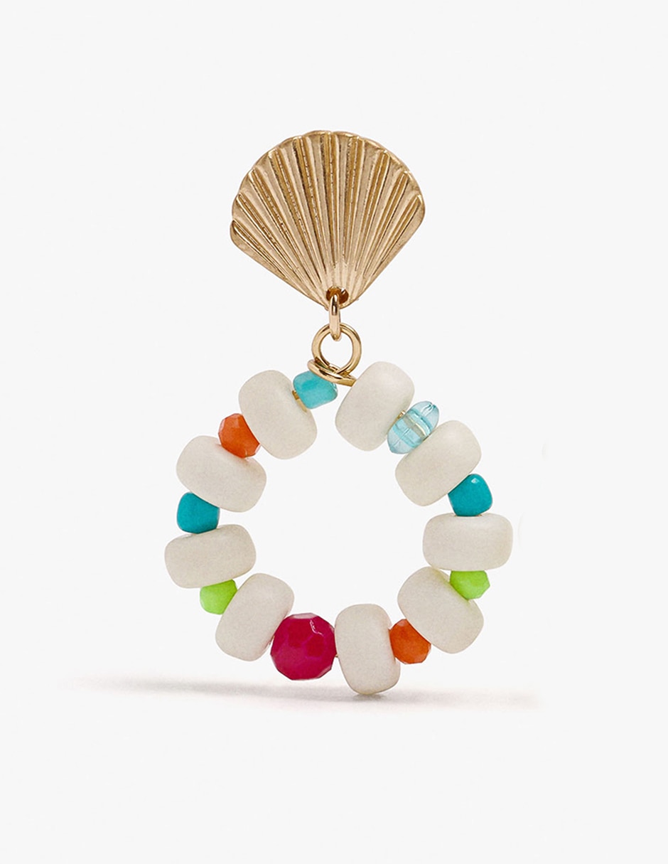 Aretes largos Bandana Bay con acabado mate 3