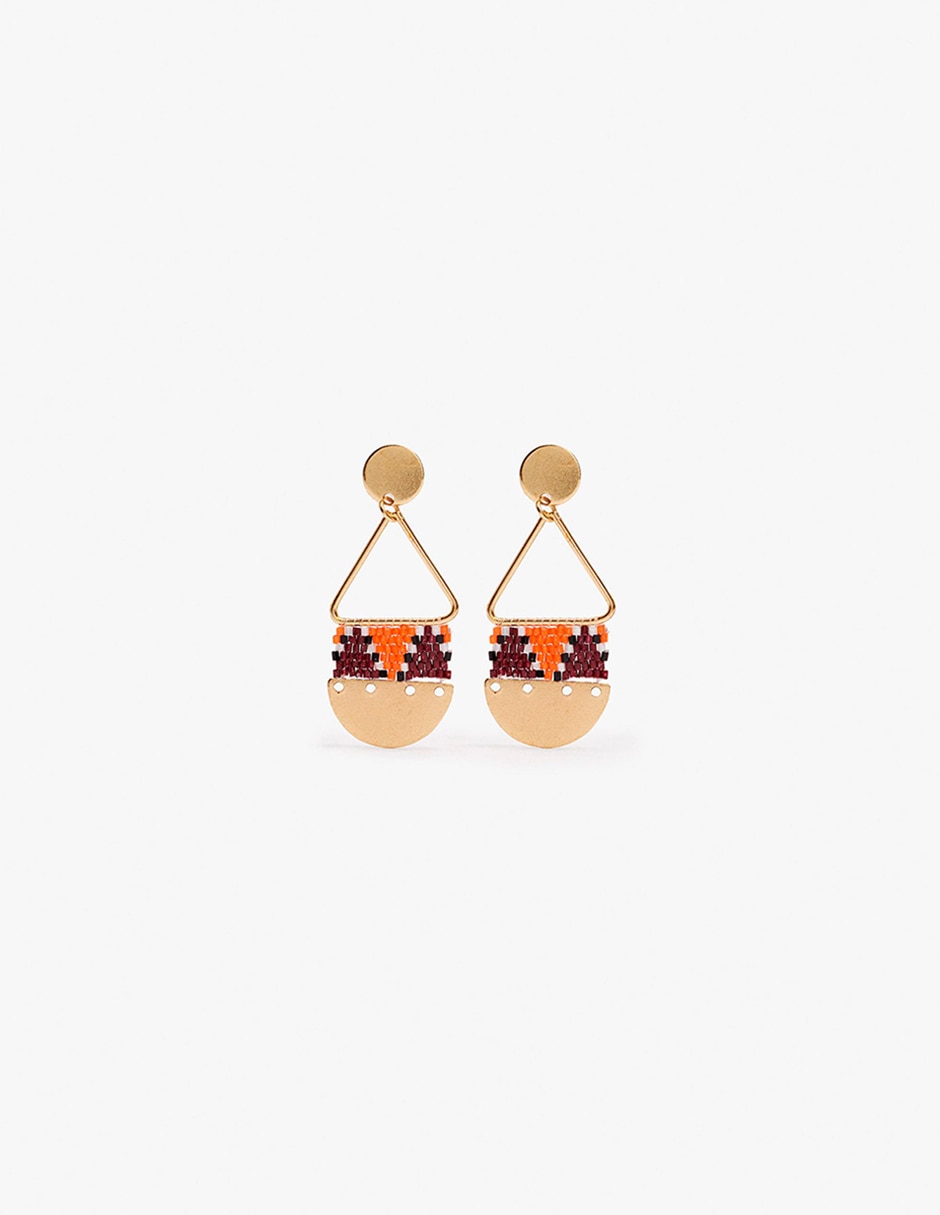 Aretes largos tutti block con acabado mate Aretes largos tutti block con acabado mate