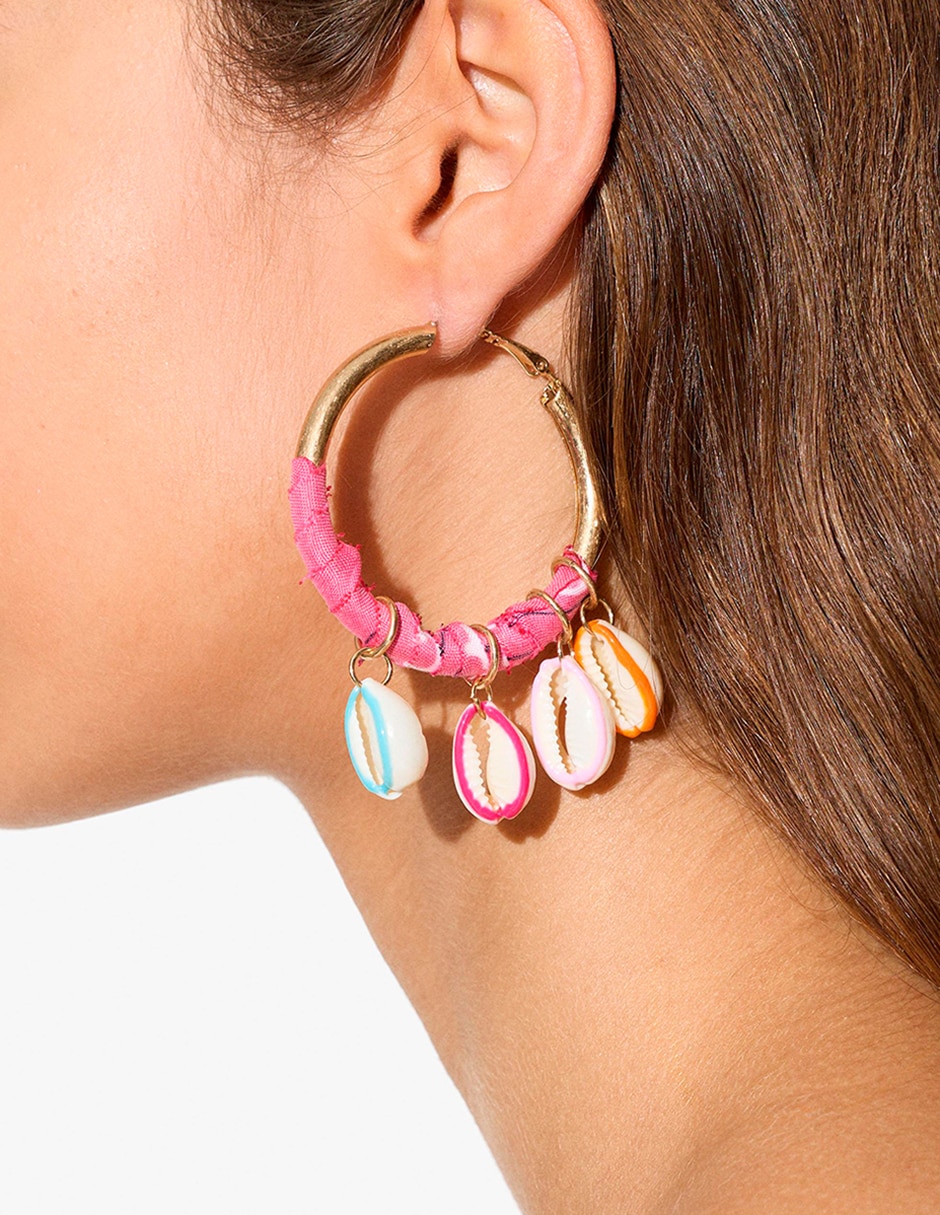 Aretes largos bandana bay con acabado mate 4