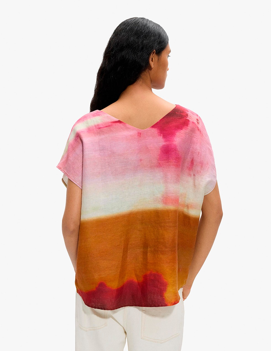 Blusa abril manga corta para mujer 2