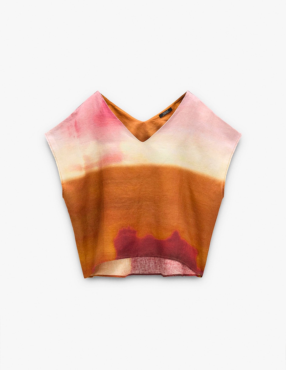Blusa abril manga corta para mujer 5