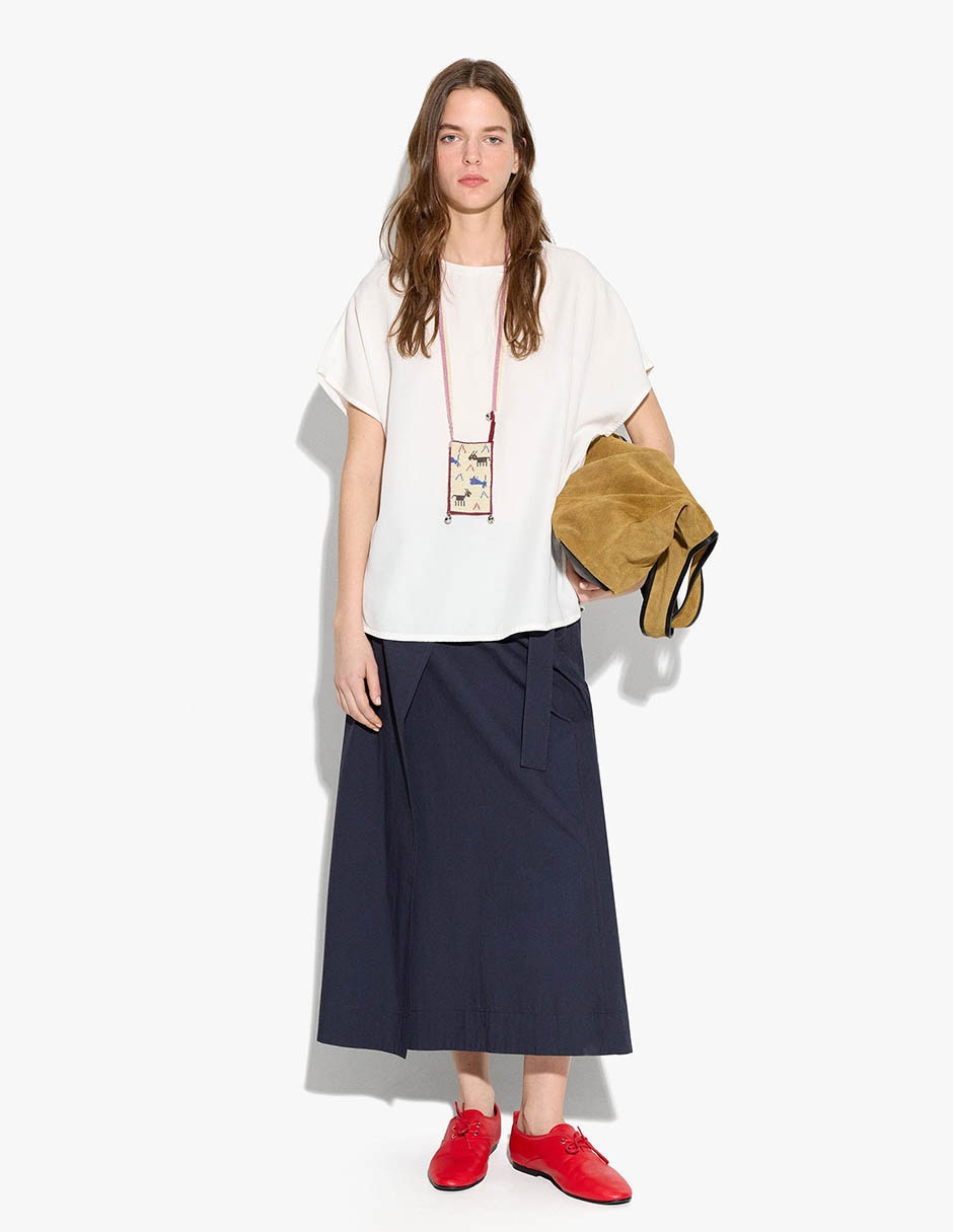 Top cuello redondo