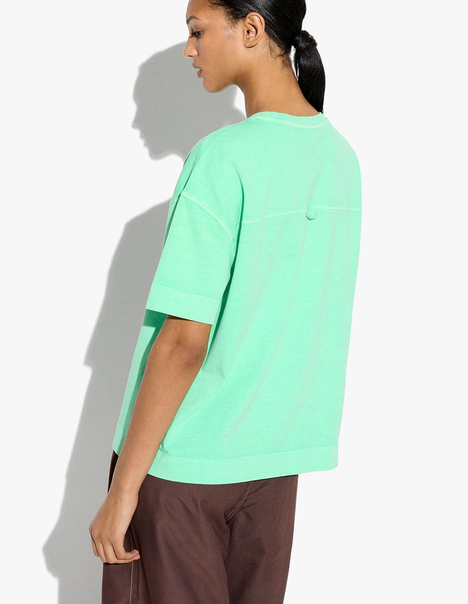 Playera manga corta t display cuello redondo para mujer 2