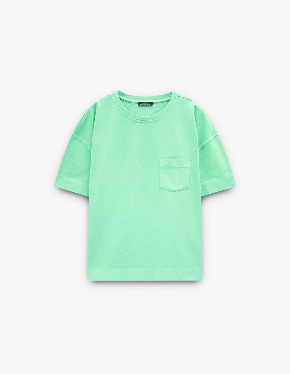 Playera manga corta t display cuello redondo para mujer 4