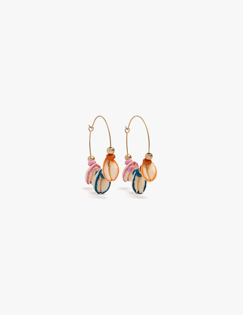 Aretes largos bandana bay con acabado mate Aretes largos bandana bay con acabado mate