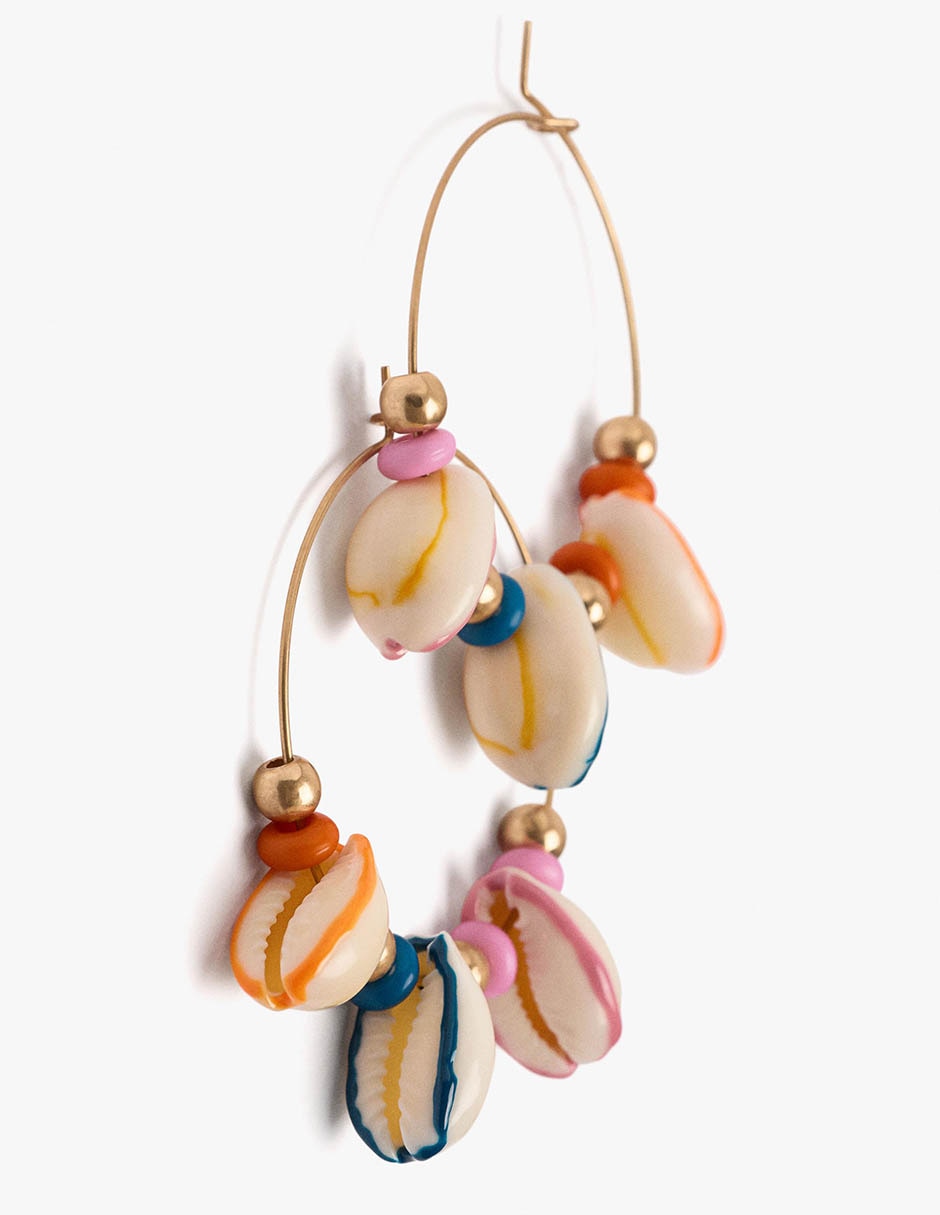 Aretes largos bandana bay con acabado mate 3