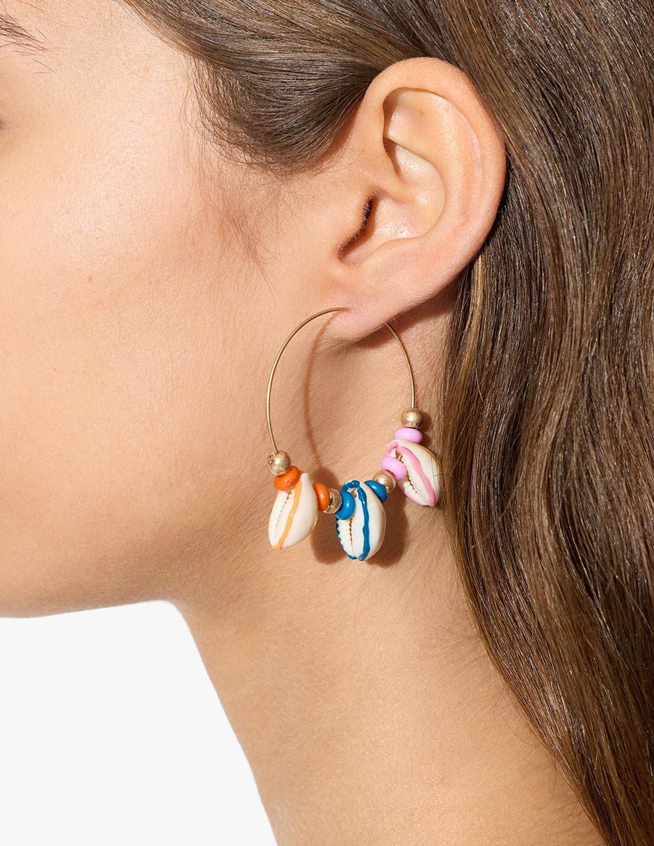 Aretes largos bandana bay con acabado mate 4