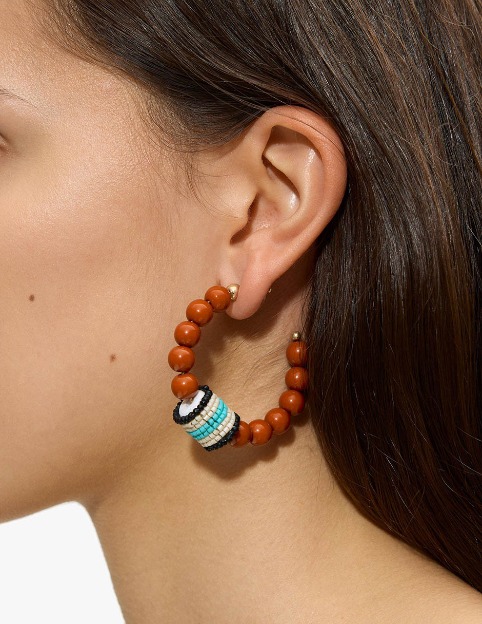 Aretes largos kruger land con acabado mate 3