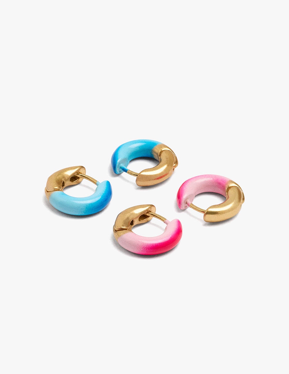 Aretes largos bandana bay con acabado mate 2