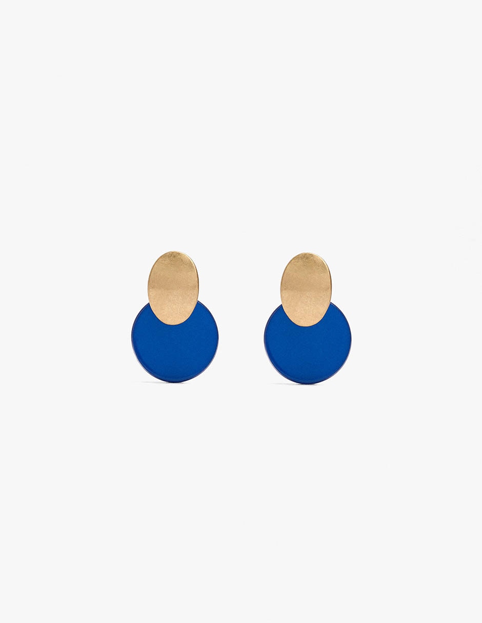 Aretes largos masked con acabado mate