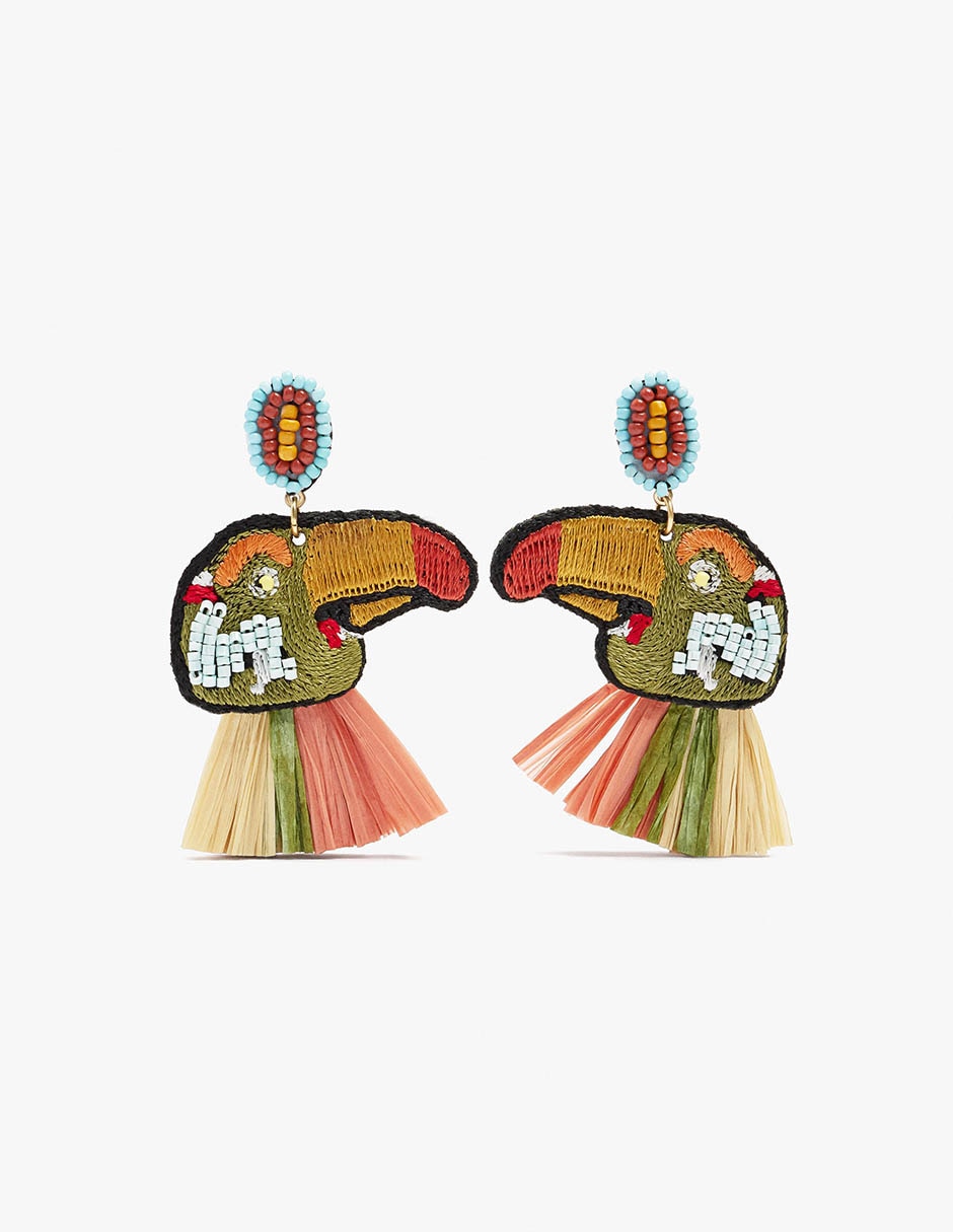 Aretes largos kruger land con acabado mate