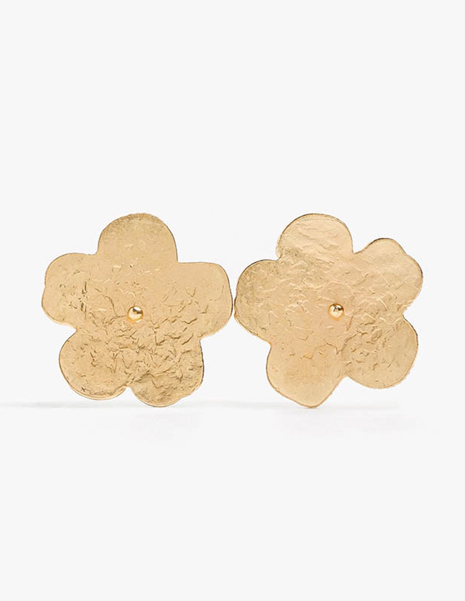 Arete Golden delicates de zinc con acabado mate