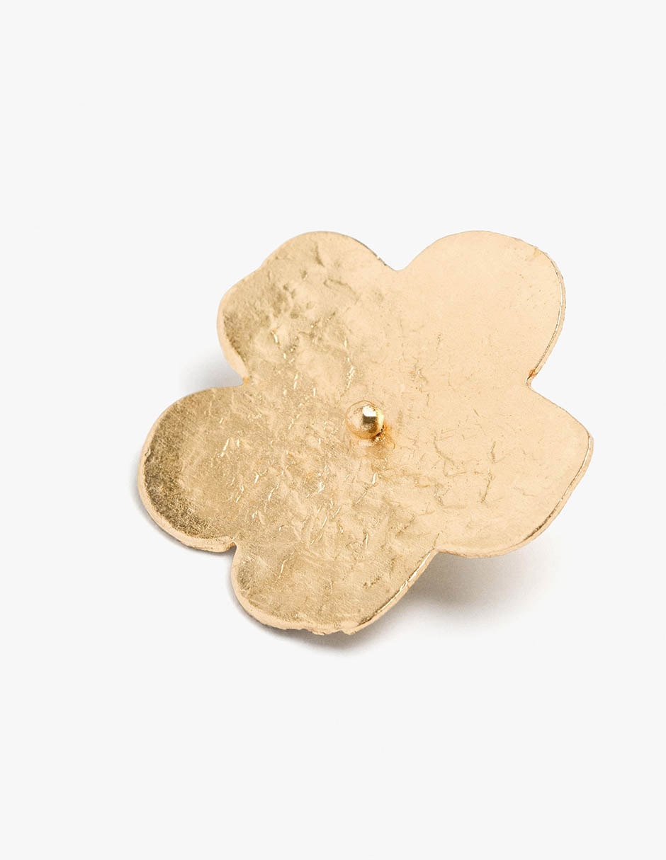 Arete Golden delicates de zinc con acabado mate 2
