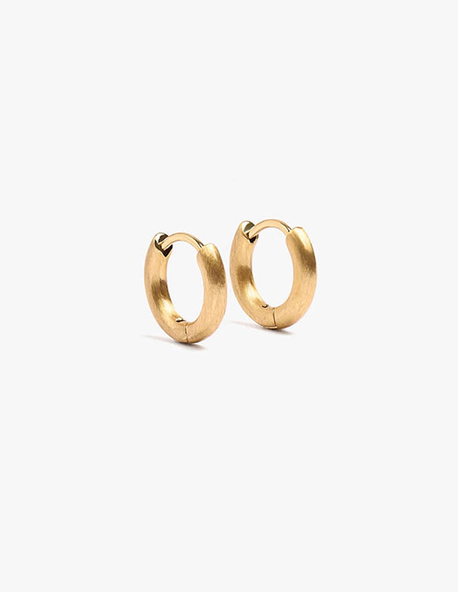 Arete Golden delicates con acabado mate