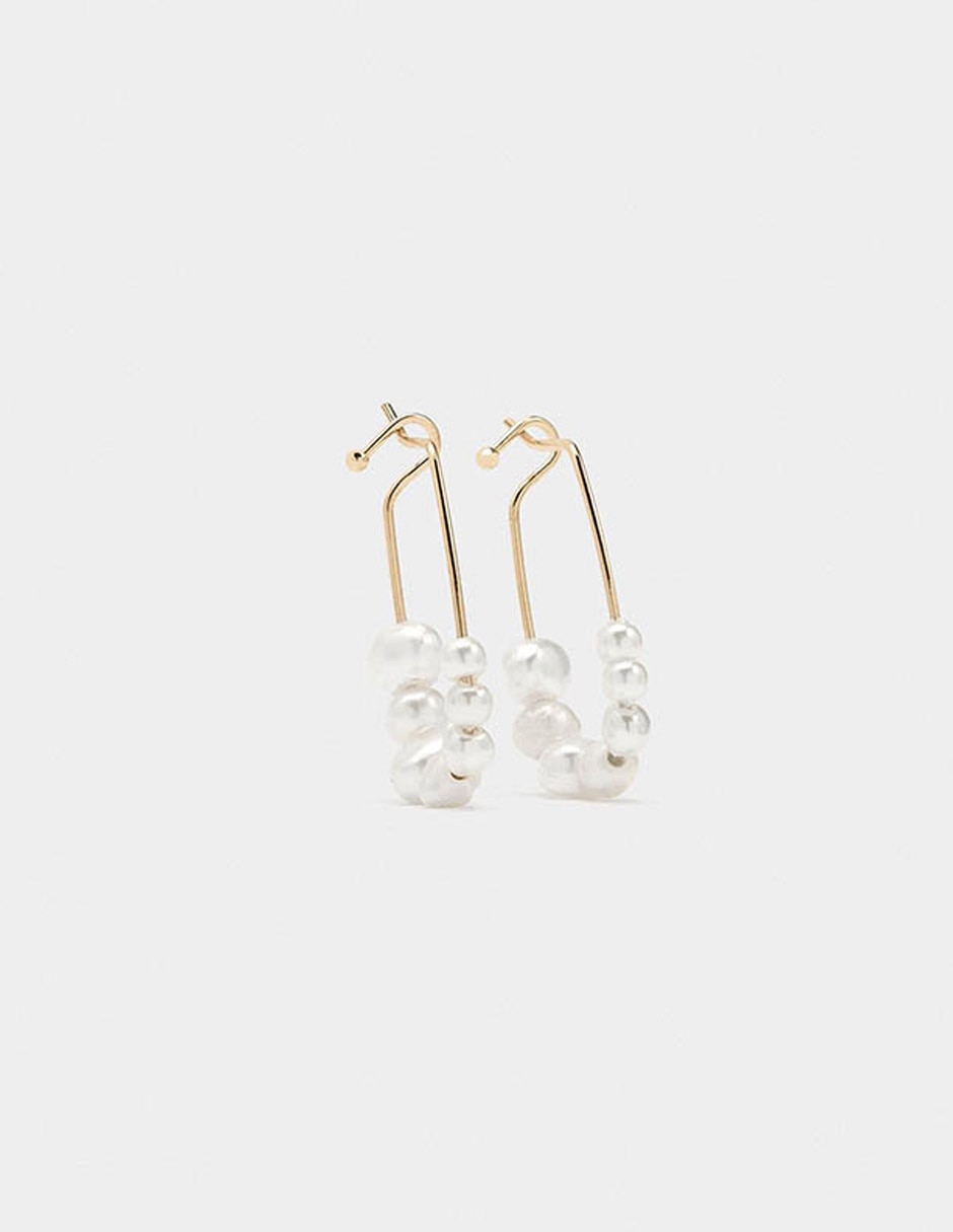 Arete Golden delicates de zinc con acabado mate