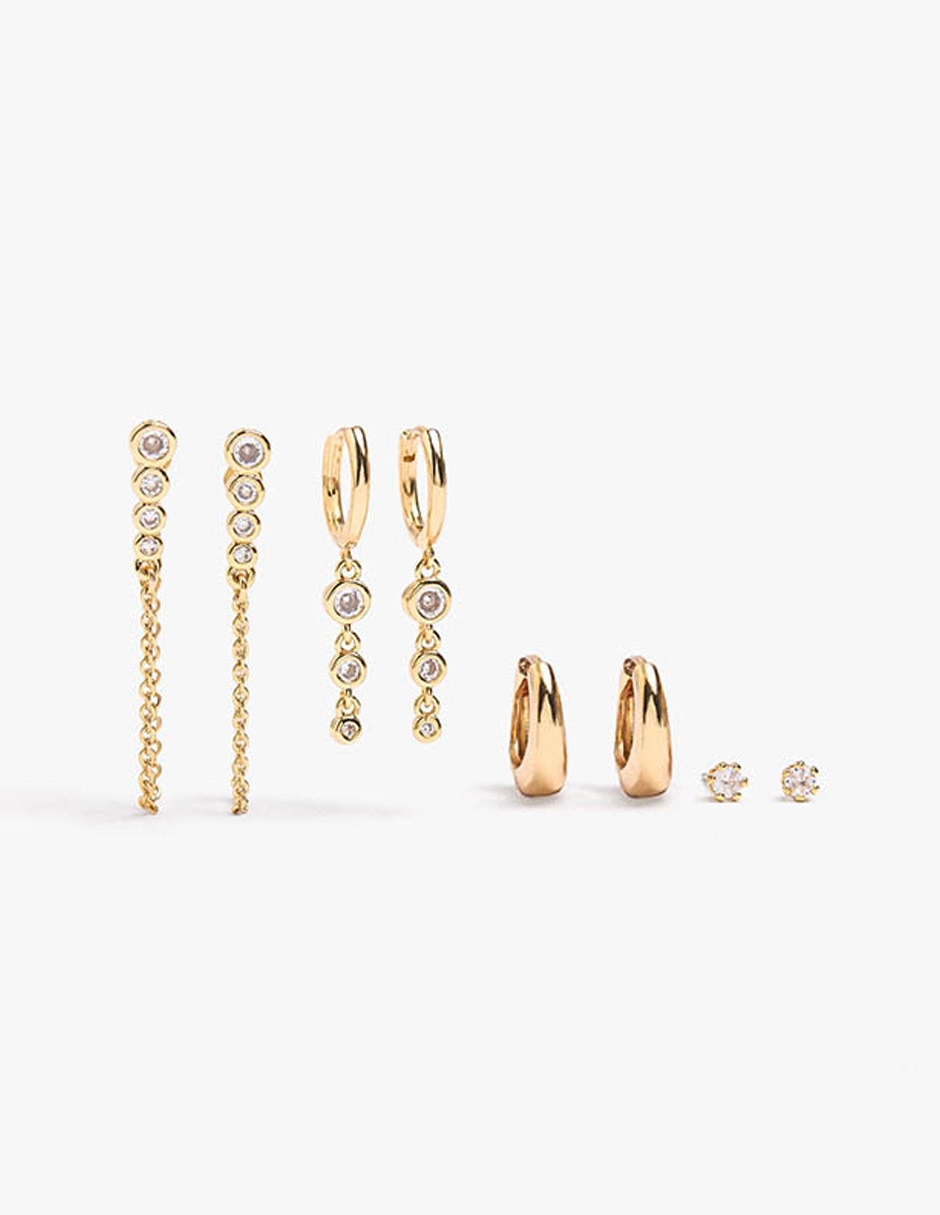 Arete Golden delicates de zinc con acabado mate