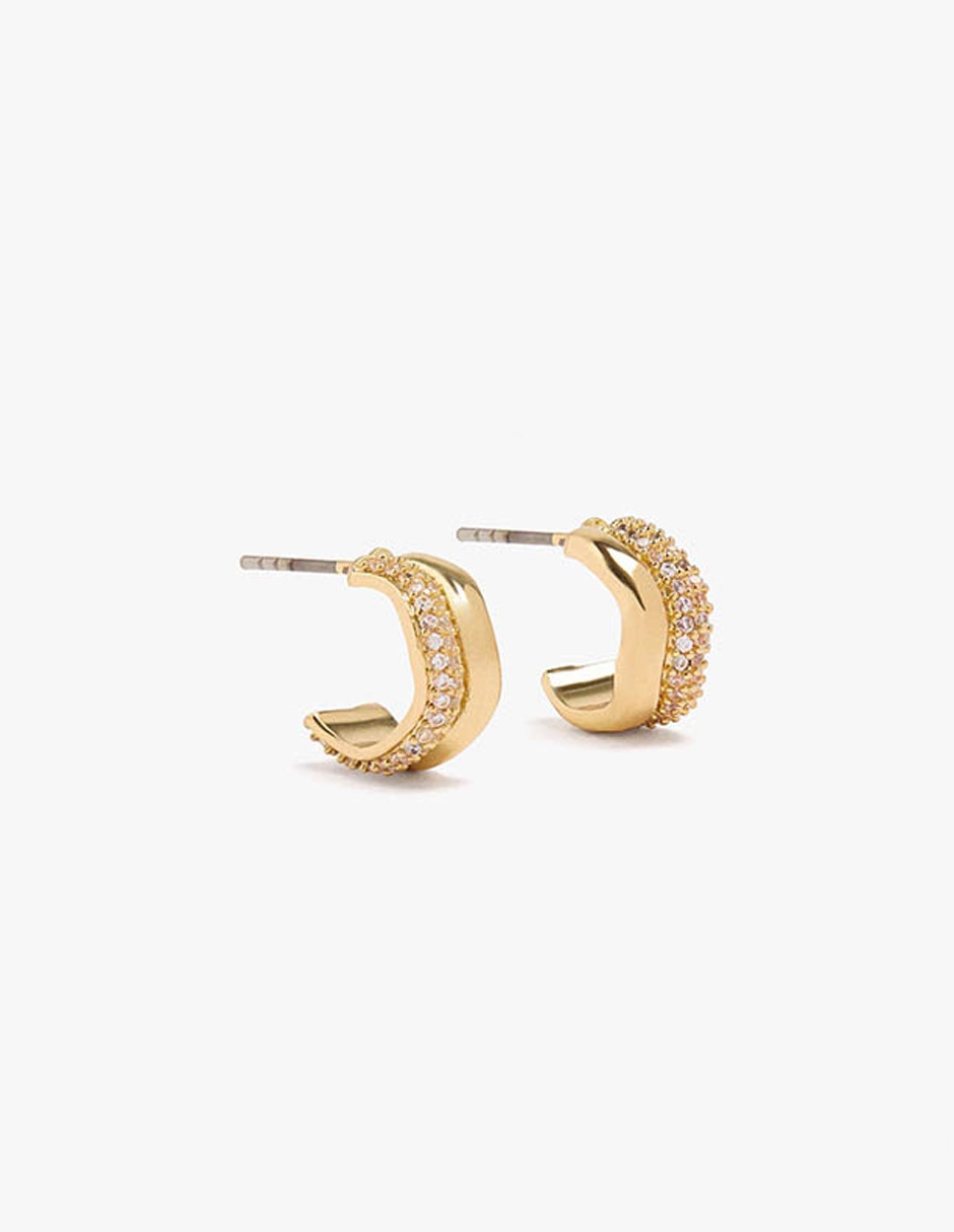 Arete Golden delicates de zinc con acabado mate