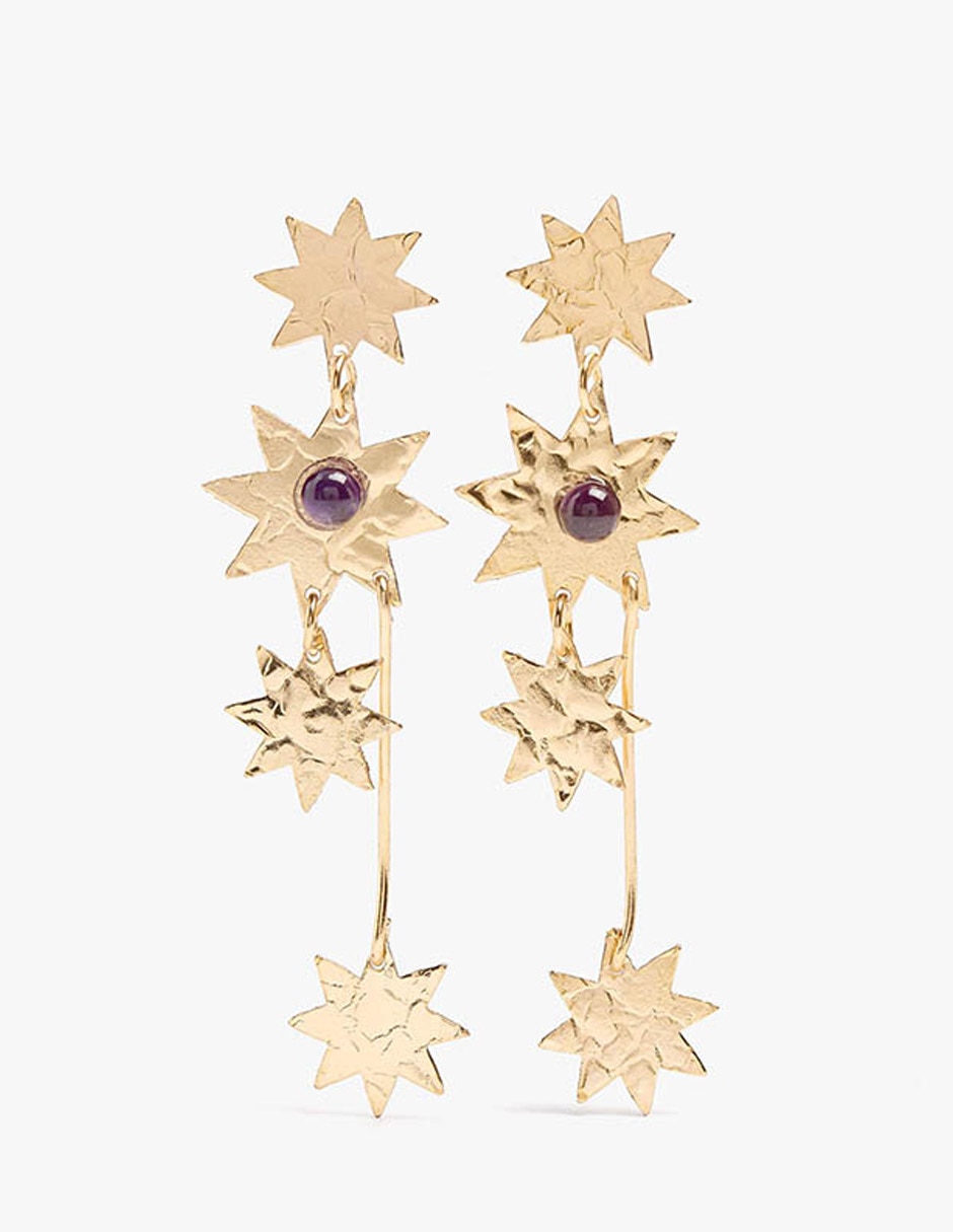 Arete Golden delicates de zinc con acabado mate
