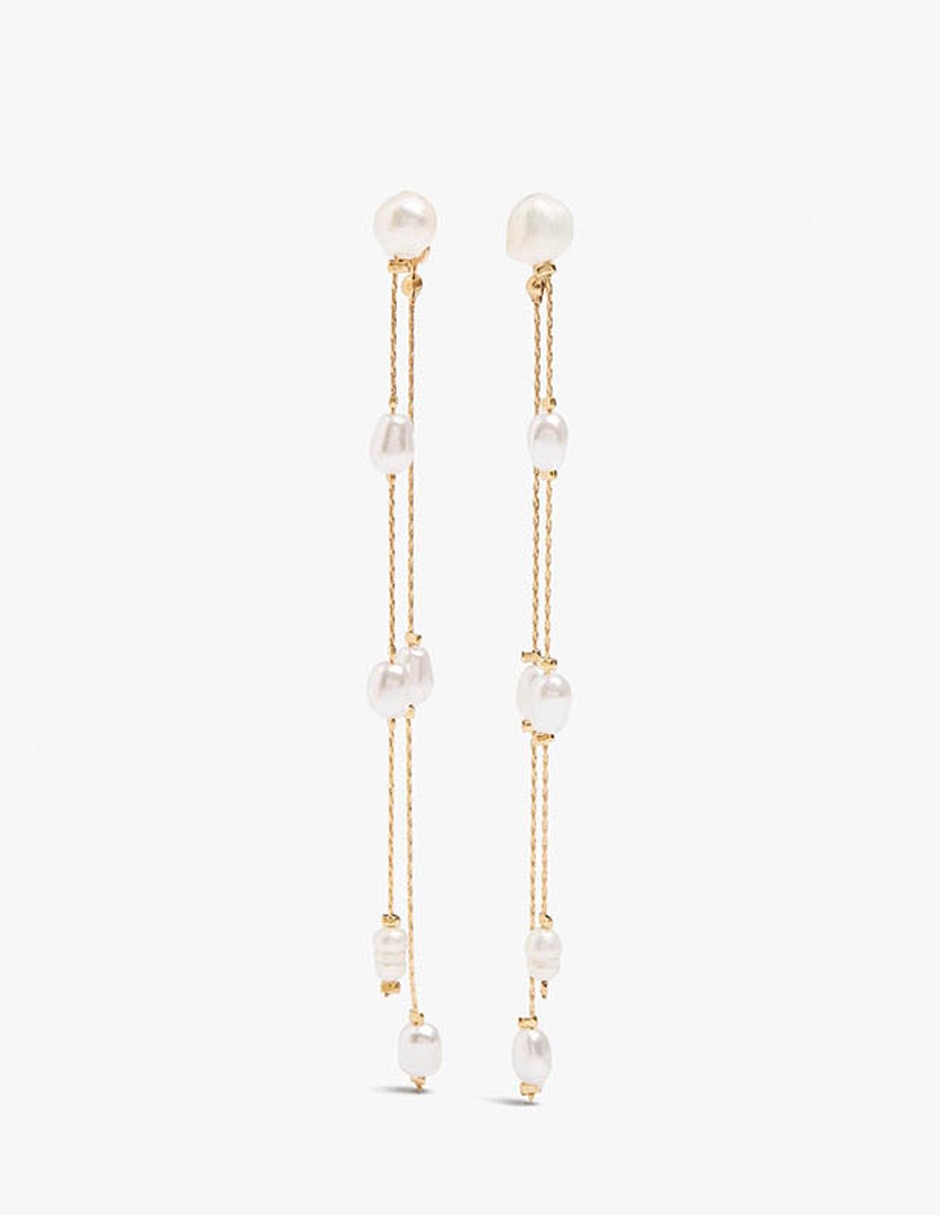 Arete Golden delicates de zinc con acabado mate