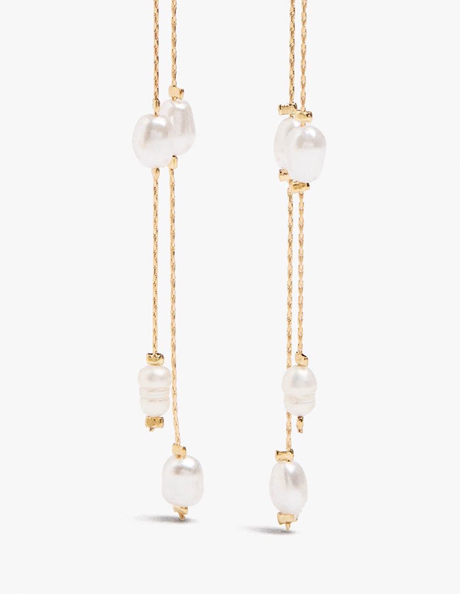 Arete Golden delicates de zinc con acabado mate 3