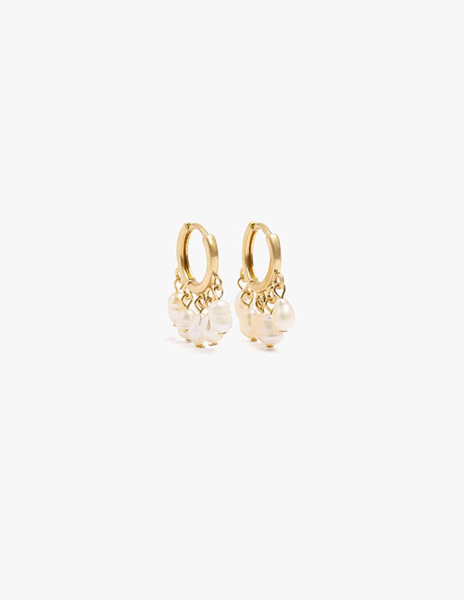 Arete Golden delicates de zinc con acabado mate