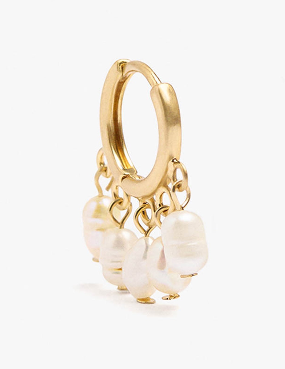 Arete Golden delicates de zinc con acabado mate 3
