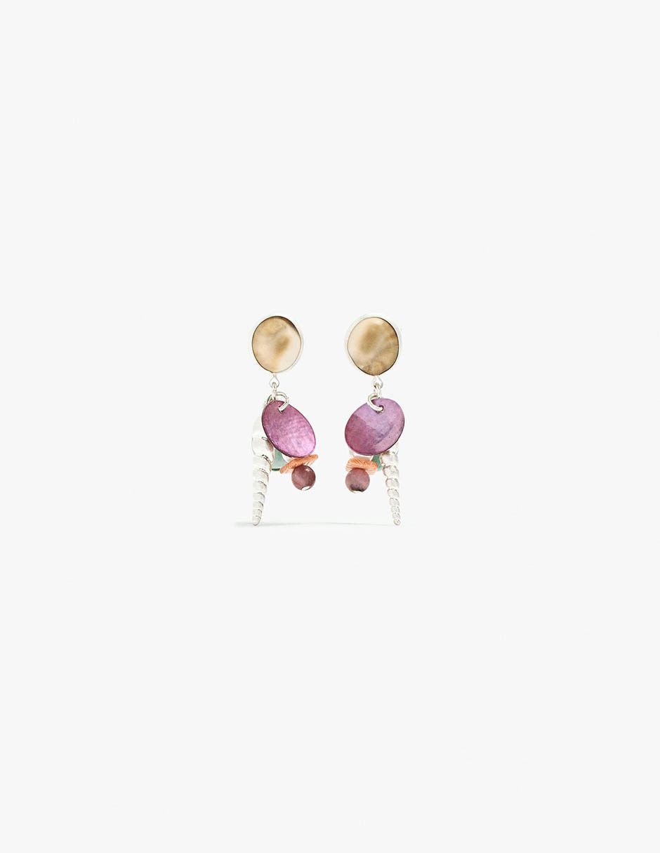 Aretes mare con acabado mate