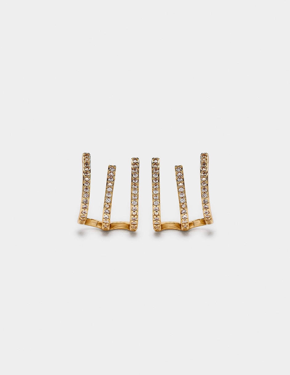 Arete Golden delicates de zinc con acabado mate