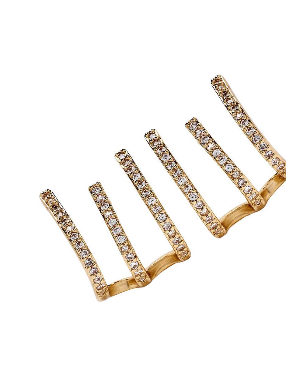 Arete Golden delicates de zinc con acabado mate 3