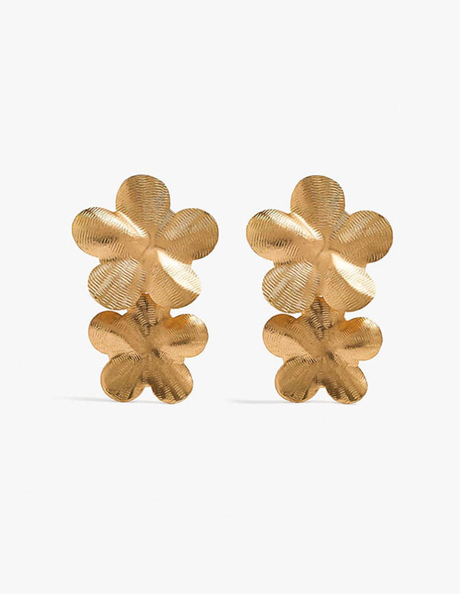 Arete Golden delicates de zinc con acabado mate