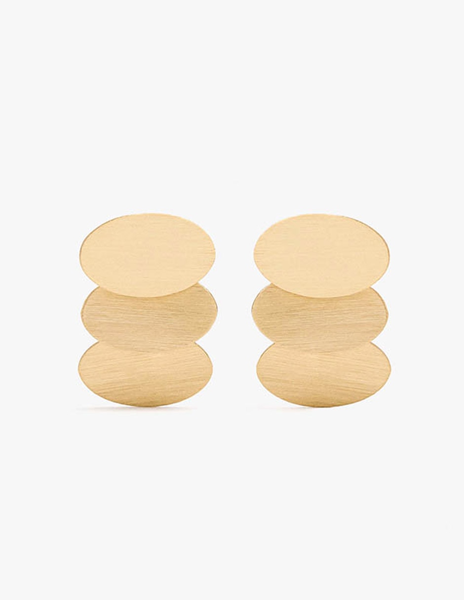 Arete Golden delicates de zinc con acabado mate