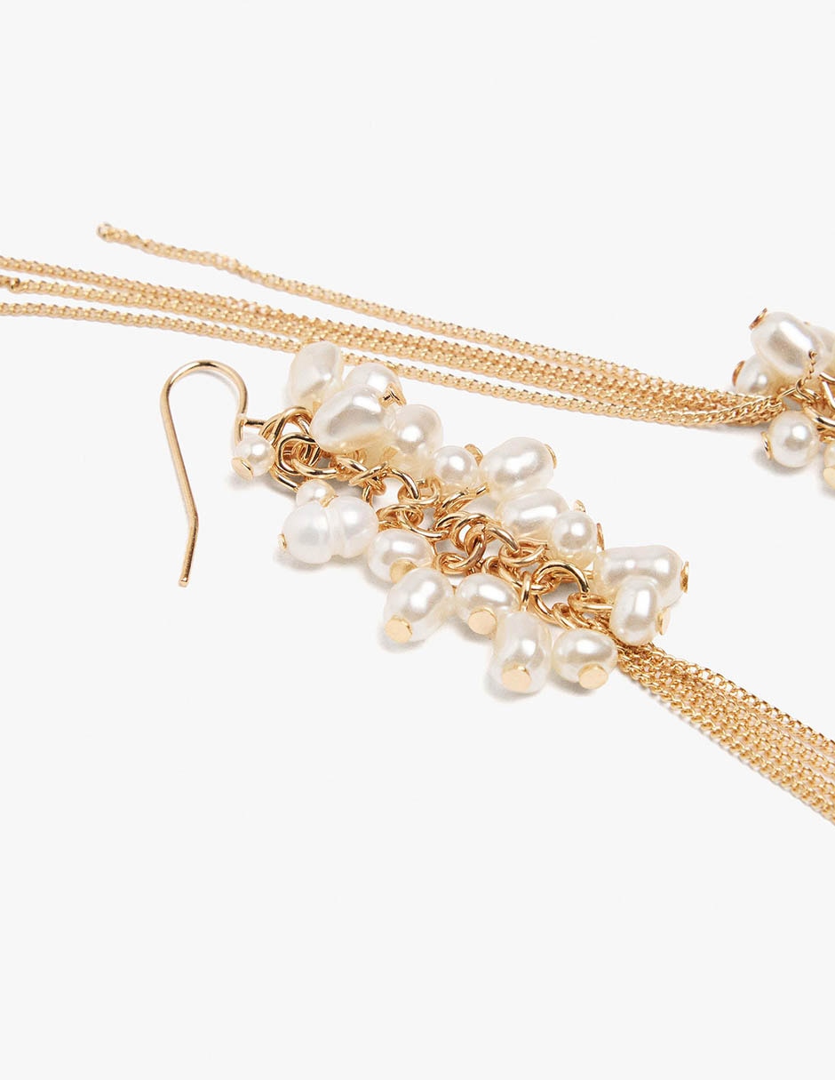 Arete Golden delicates de zinc con acabado mate 2