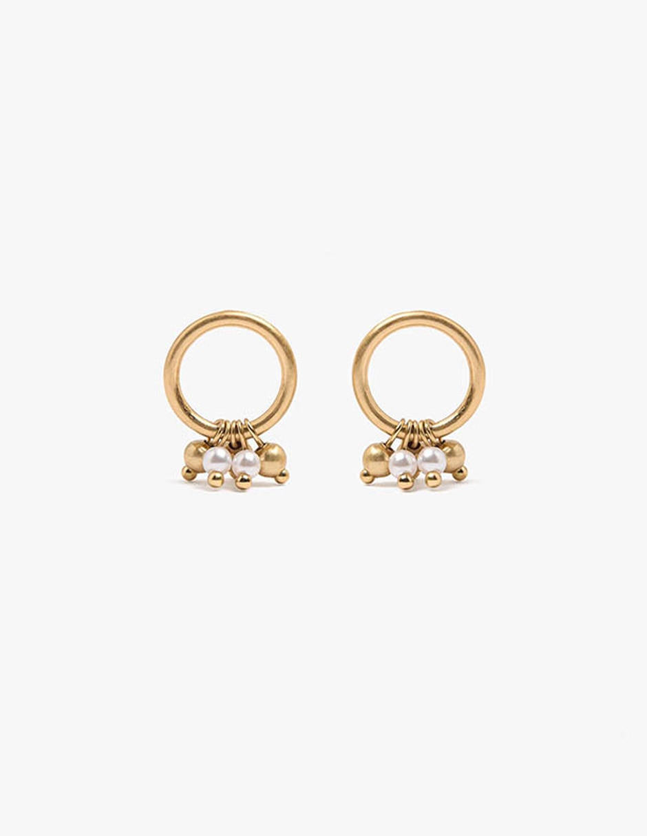 Arete Golden delicates de zinc con acabado mate