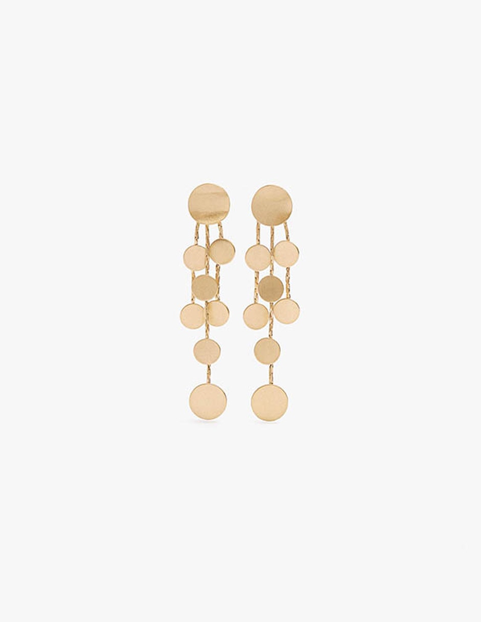 Arete Golden delicates de zinc con acabado mate