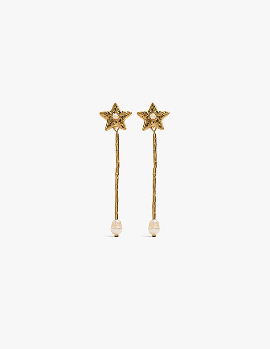 Arete Golden delicates de zinc con acabado mate