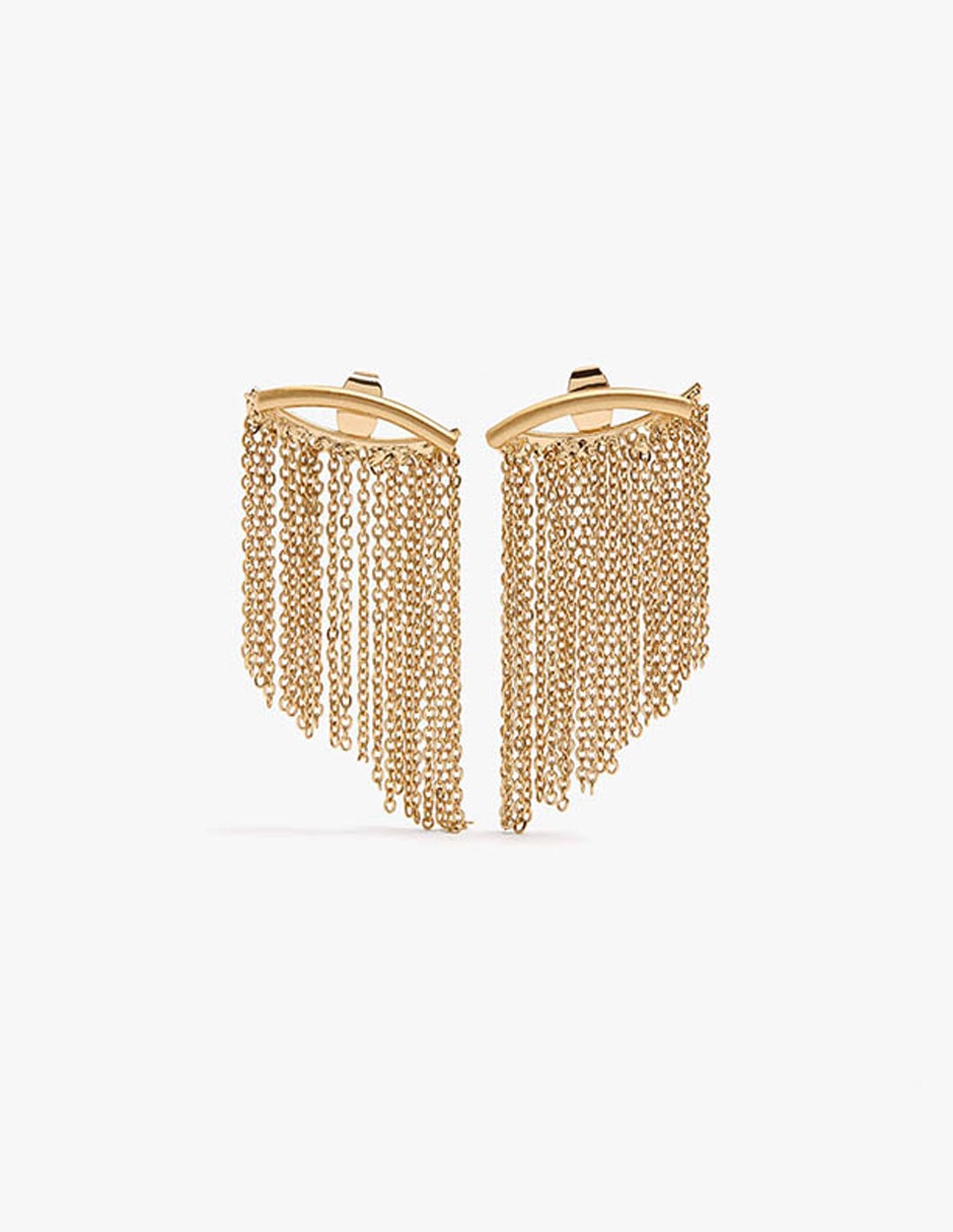 Arete Golden delicates de zinc con acabado mate
