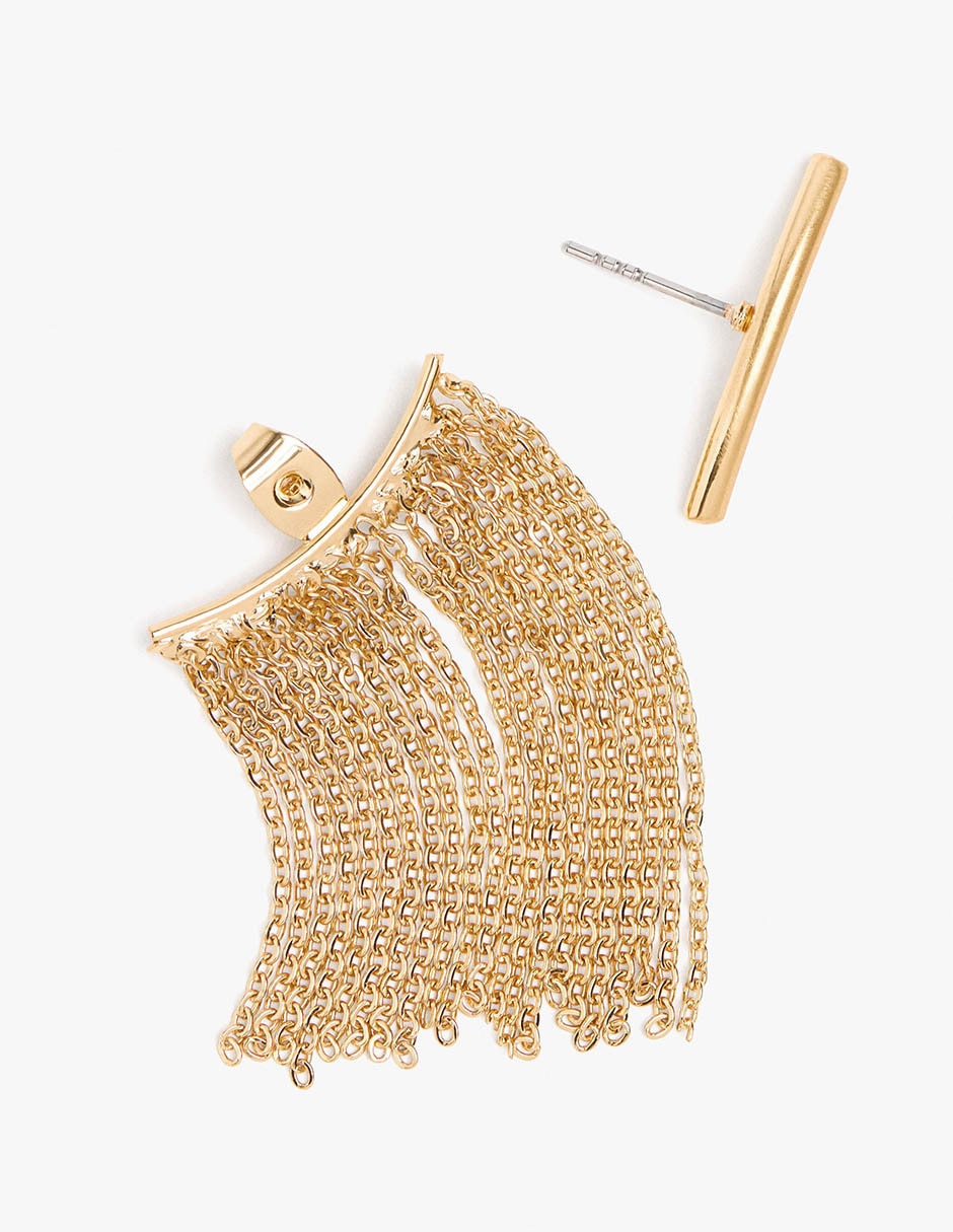 Arete Golden delicates de zinc con acabado mate 2