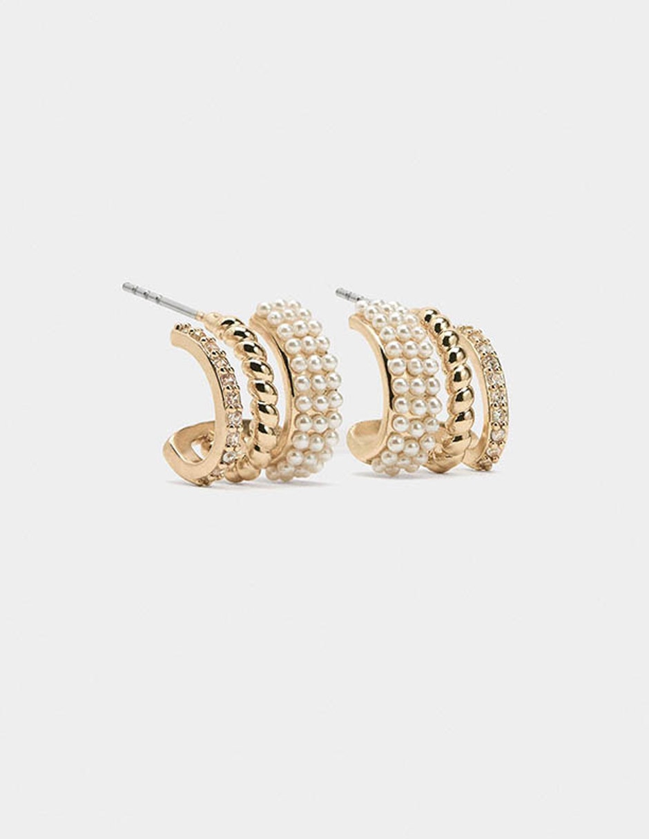 Arete Golden delicates de zinc con acabado mate