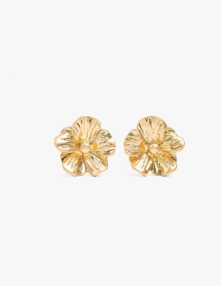 Arete individual de irregular golden delicates de zinc sin kilataje con acabado mate sin gema Arete individual de irregular golden delicates de zinc sin kilataje con acabado mate sin gema
