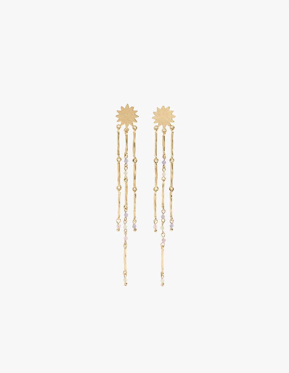Arete Golden delicates de zinc con acabado mate