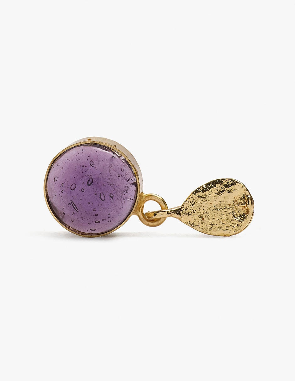 Arete Golden delicates de zinc con acabado mate 2