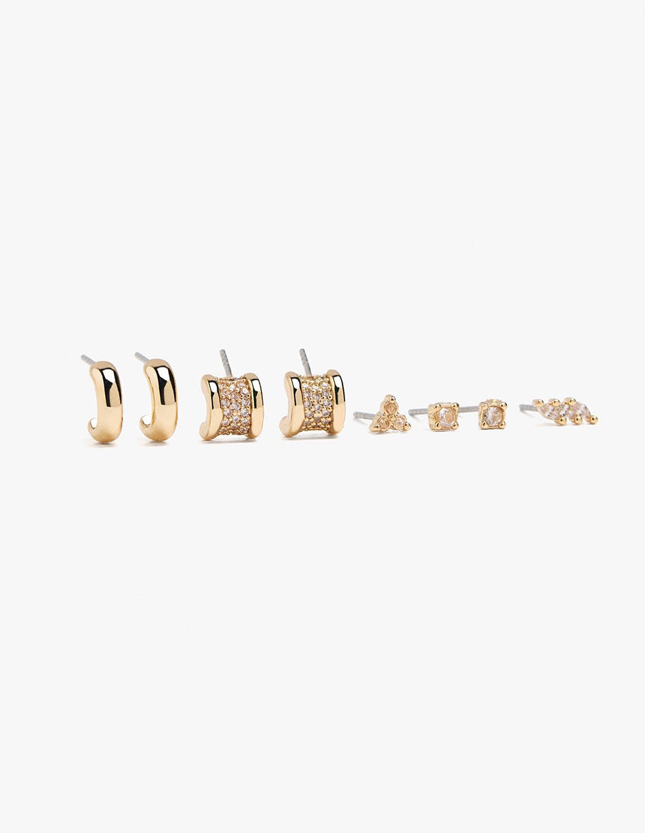 Arete Golden delicates de zinc con acabado mate