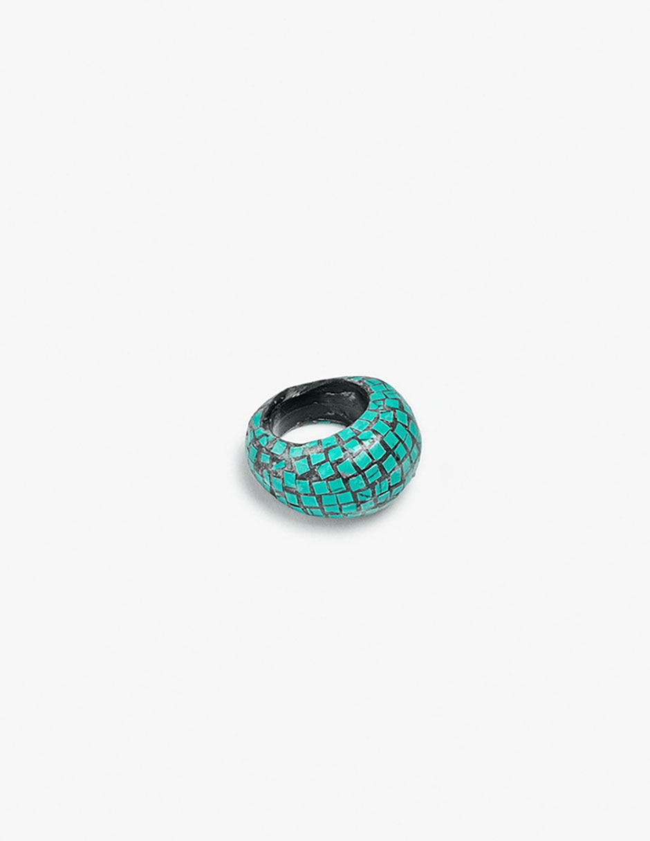 Anillo trend de resina mate 3